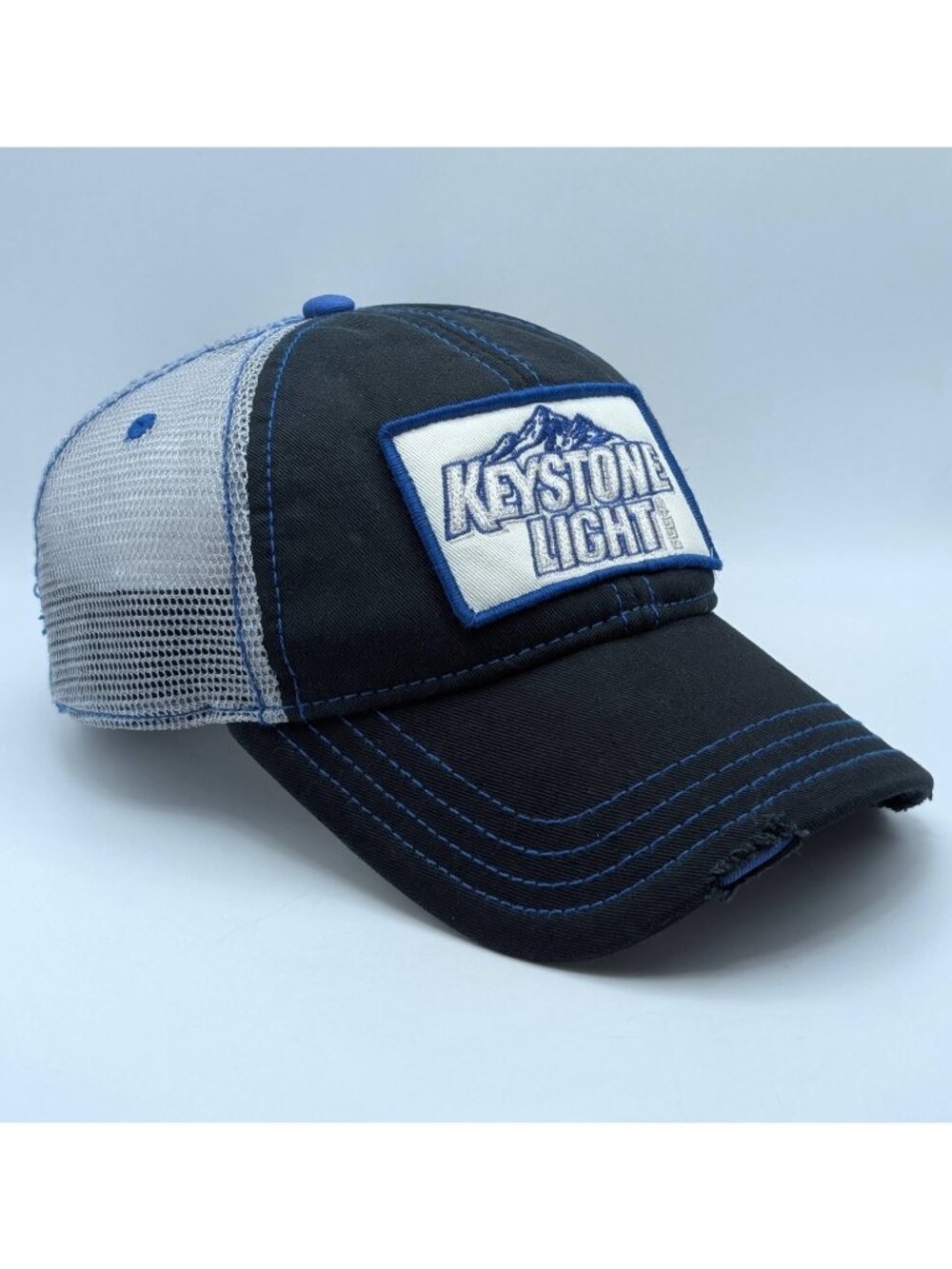 Keystone Light Beer Patch Mesh Stretch Fitted OSFM Dad Hat Cap Bartender Grill